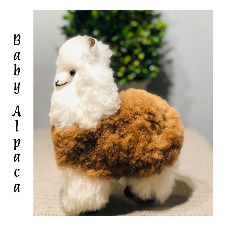 Alpaca Toy Stuffed animal for Kids and Adults | Baby Alpaca Fur Weighted Stuffed animal | Alpaca Plush | Alpaca Figurines | Very Soft Alpaca 