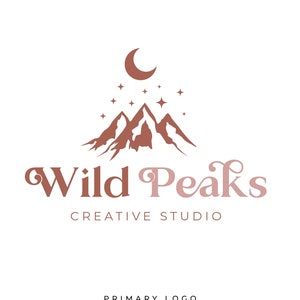 Mountain Logo, Adventure Logo, Boho Logo, Retro Logo Design, Logo Design, Premade Logo Design, Vintage Logo, Bohemian Logo, Branding Logo