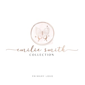 Butterfly Logo Design: Feminine Business Branding (Watermark)