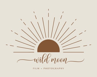 Sunburst Logo: Boho Minimalist Design