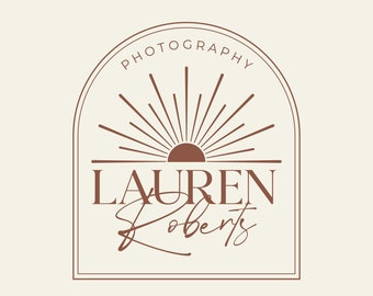 Gold Sunburst Logo Design: Minimalist Business Branding