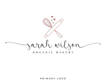 Bakery Logo Design, Baker Logo, Watermark Logo, Bakery Shop, Cake Shop Logo, Bakery Logo, Feminine Logo, Pastry Chef Logo, Business Logo