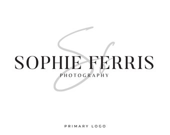 Logotipo de fotografía / Logotipo de marca de agua con firma manuscrita / Marca de fotógrafo moderno / Logotipo de negocio de fotografía personalizado