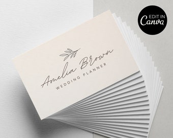 Business Card Template, Instant Download, DIY Calling Card, Editable Card, Canva Template, Printable Business Card Template, Modern Template