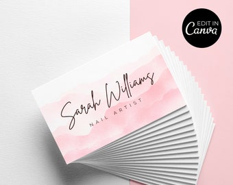 Business Card Template, Instant Download, DIY Calling Card, Editable Card, Canva Template, Printable Business Card Template QR Code