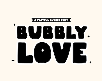 Bubbly Font, Bold Font, Swash Font, Procreate Fonts, Fonts for Cricut, Retro Font, Canva Font, Cricut Font, Font, Handwriting Font