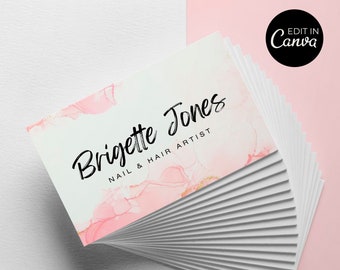 Business Card Template, Instant Download, DIY Calling Card, Editable Card, Canva Template, Printable Business Card Template QR Code