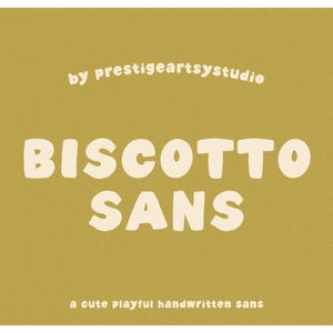 Biscotto Sans: Bold Handwritten Font - Playful Display Font