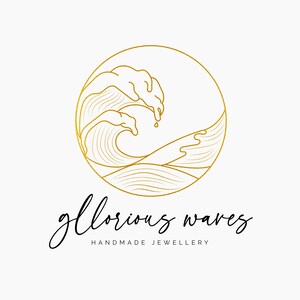 Beach Logo Design, Premade Logo Design, Beach Logo, Photography Logo, Water Logo, Minimalist Logo, Minimal Logo, Ocean Logo, Boho Logo