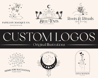 Custom Hand-Drawn Logo Design: Modern Business Branding