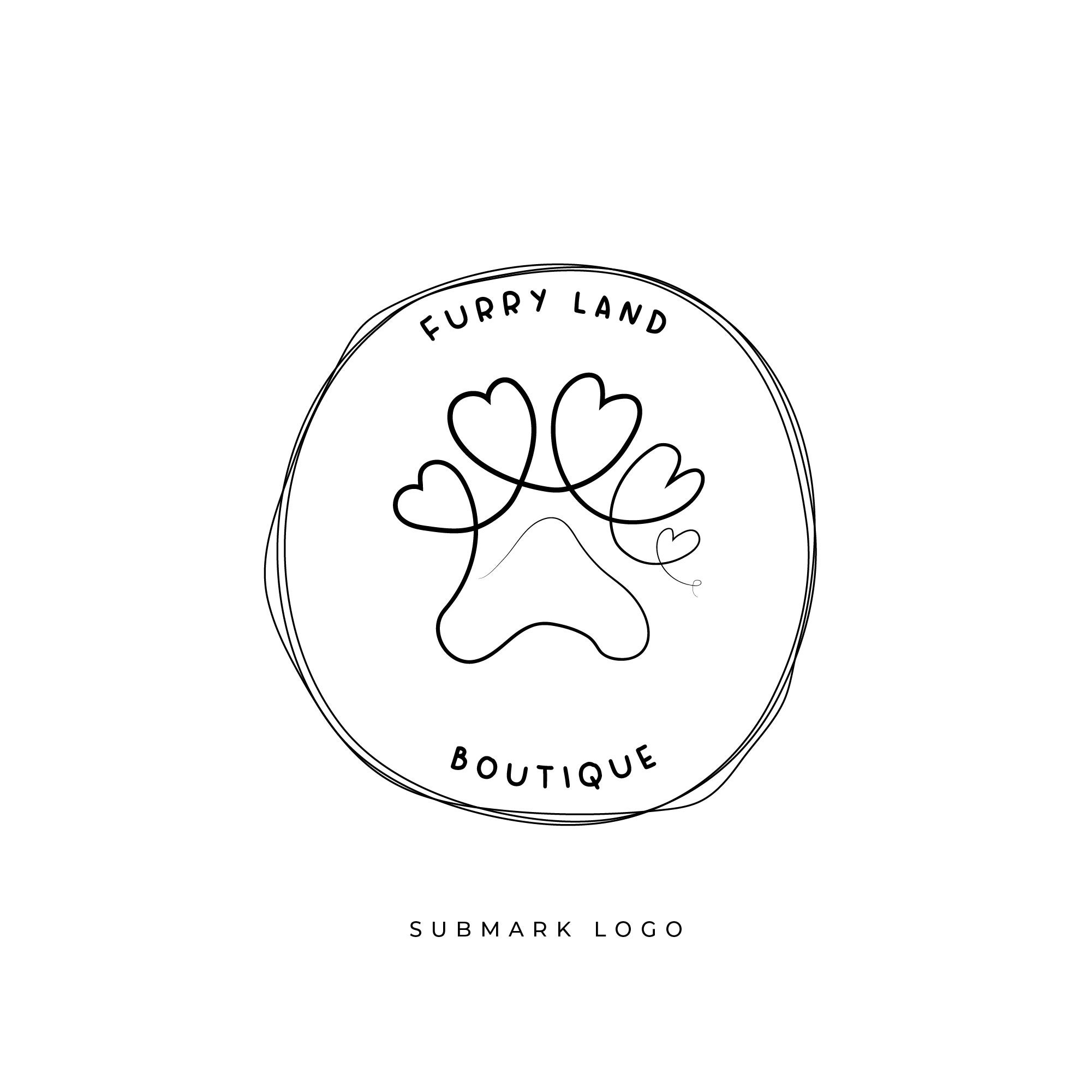 Pet Logo, Dog Logo Paws Logo, Dog Grooming Logo, Pet Salon Logo
