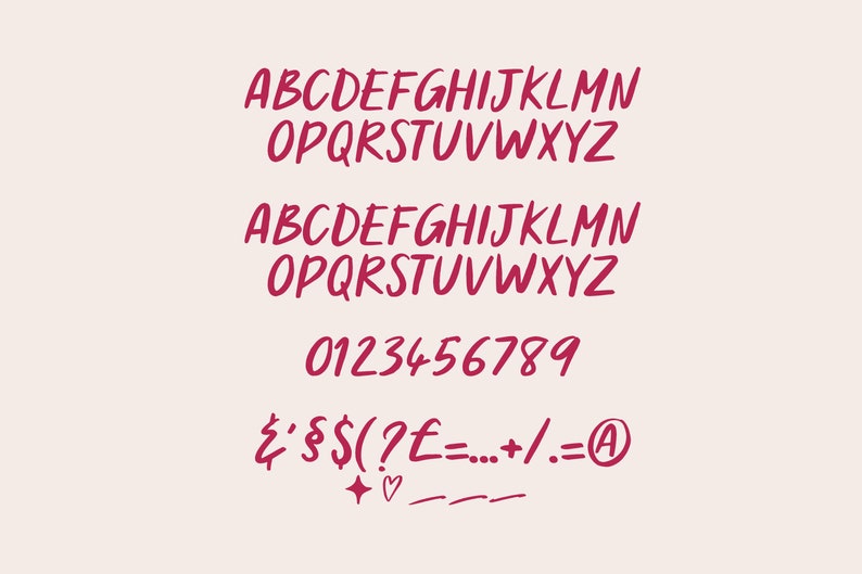 Handwritten Script Font Cricut Fonts Procreate Fonts Etsy