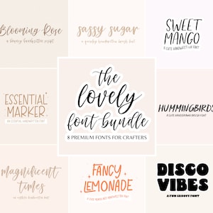 Modern Font Bundle, Handwritten Script Fonts, Procreate Font, Cricut Fonts, Retro Fonts, Modern Fonts, Cursive Fonts, Fonts for Cricut