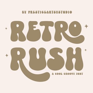 Retro Font, Groovy Font, Vintage Font, Canva Font, Cricut Font, Procreate Font, Vintage Font, Procreate Fonts, Bubbly Font, 70s Font