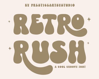 Retro Font, Procreate Font, Cricut Fonts, Groovy Font, Boho Font, Canva Font, Cricut Font, Bold Font, Font for Cricut, SVG Font