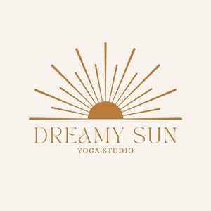 Canva Logos, Sunburst Logo Bundle, Boho Logo, Gold Sunburst Logo, Photography Logo, Yoga Logo, Boutique Logo, Beauty Logo, Minimalist logo