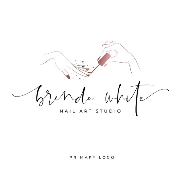 Nail Artist Logo, Nail Logo, Extension Logo, Salon Logo, Watermark Nail Artist Logo, Nail Polish Logo, Custom Nail Artist Logo, Brand Kit