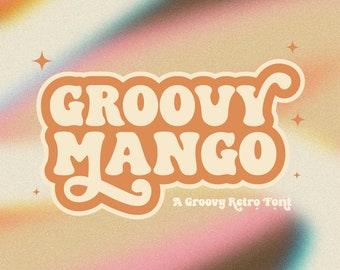 Groovy Font, Retro Font, Hippie Font, Handwritten Font, Cricut Font, Modern Font, SVG Fonts, Canva Font, Procreate Font, Fonts for Cricut