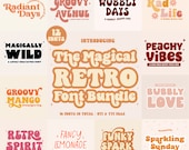 Modern Retro Font Bundle - Procreate Fonts, Serif Fonts, Canva Fonts, Branding Font