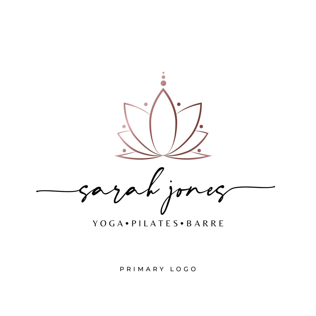 Lotus Logo, Yoga Logo, Health Logo, Fitness Logo, Wellness Logo