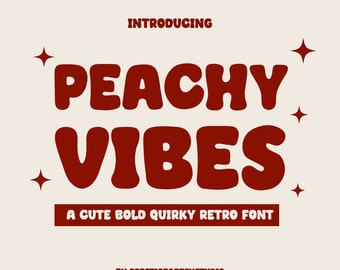 Groovy Font, Retro Font, Hippie Font, Handwritten Font, Cricut Font, Modern Font, SVG Fonts, Canva Font, Procreate Font, Fonts for Cricut