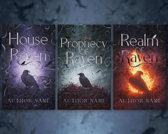 Raven TRILOGY – Exklusiv für Sie | Individuelles Buchcover-Design für vorgefertigte Fantasy-Saga, E-Book-Cover und Full Wrap