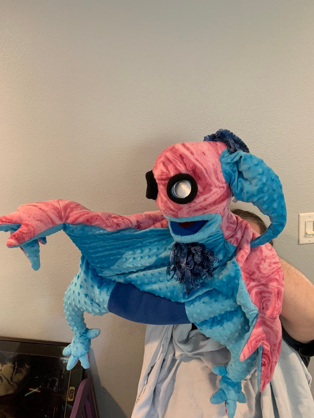 Full Body Hand Puppet Blue and Pink Alien Etsy