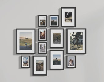 Elegant 12 piece Black Photo Frame Set- Perfect for Showcasing Your Favorite Memories - Modern Black Picture Frame Collection for Home Décor