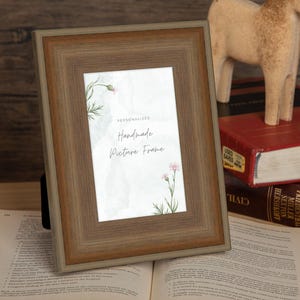 Handmade Solid Walnut Picture Frame, Teak Wood Photo Frame, Custom Frames For Wall Art, 4x7, 5x10, 7x9, 8x10