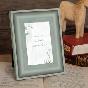 Weathered Metallic Custom Picture Frame, Grey Charcoal Silver, Distressed Silver Picture Frame, 4x5, 5x5, 6x9, 8x10, 8x12