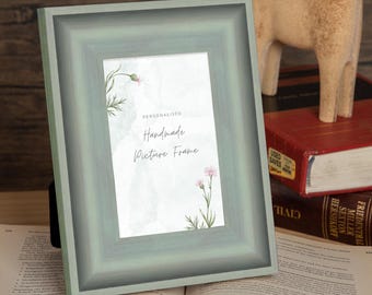 Weathered Metallic Custom Picture Frame, Grey Charcoal Silver, Distressed Silver Picture Frame, 4x5, 5x5, 6x9, 8x10, 8x12