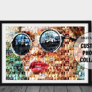 Custom Photo Collage Gift, Mosaic Poster From Your Pictures, Custom Mosaic Collage, Birthday Gifts, Gifts for Her, Personalized Mosaic