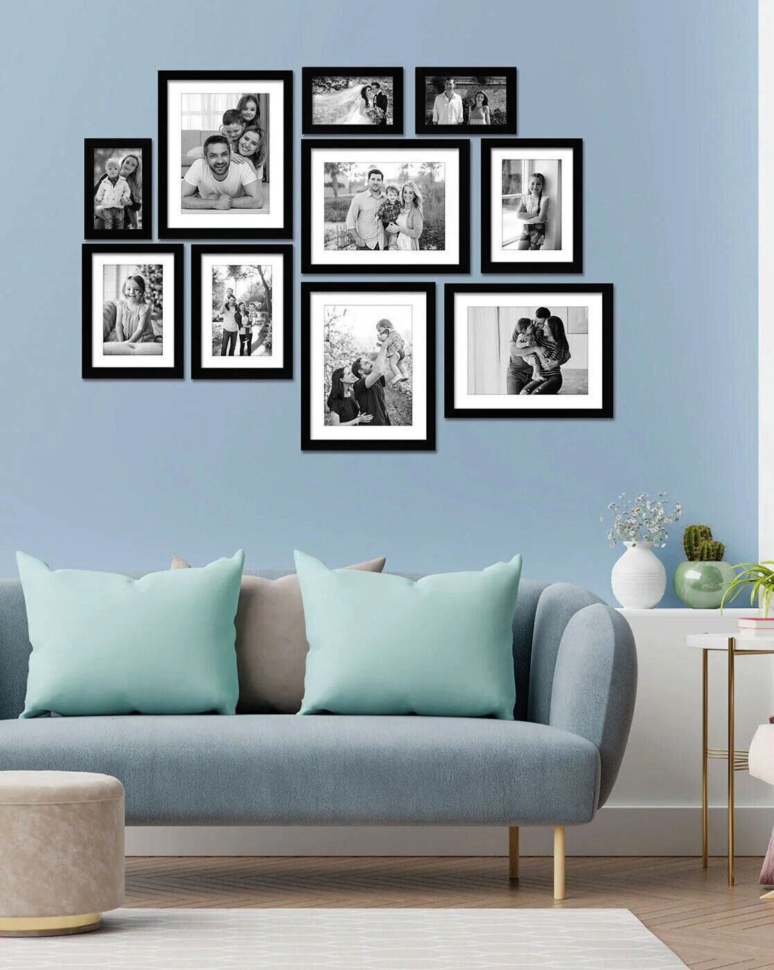 Cornici da parete per foto da galleria, collage da parete, 3 pezzi