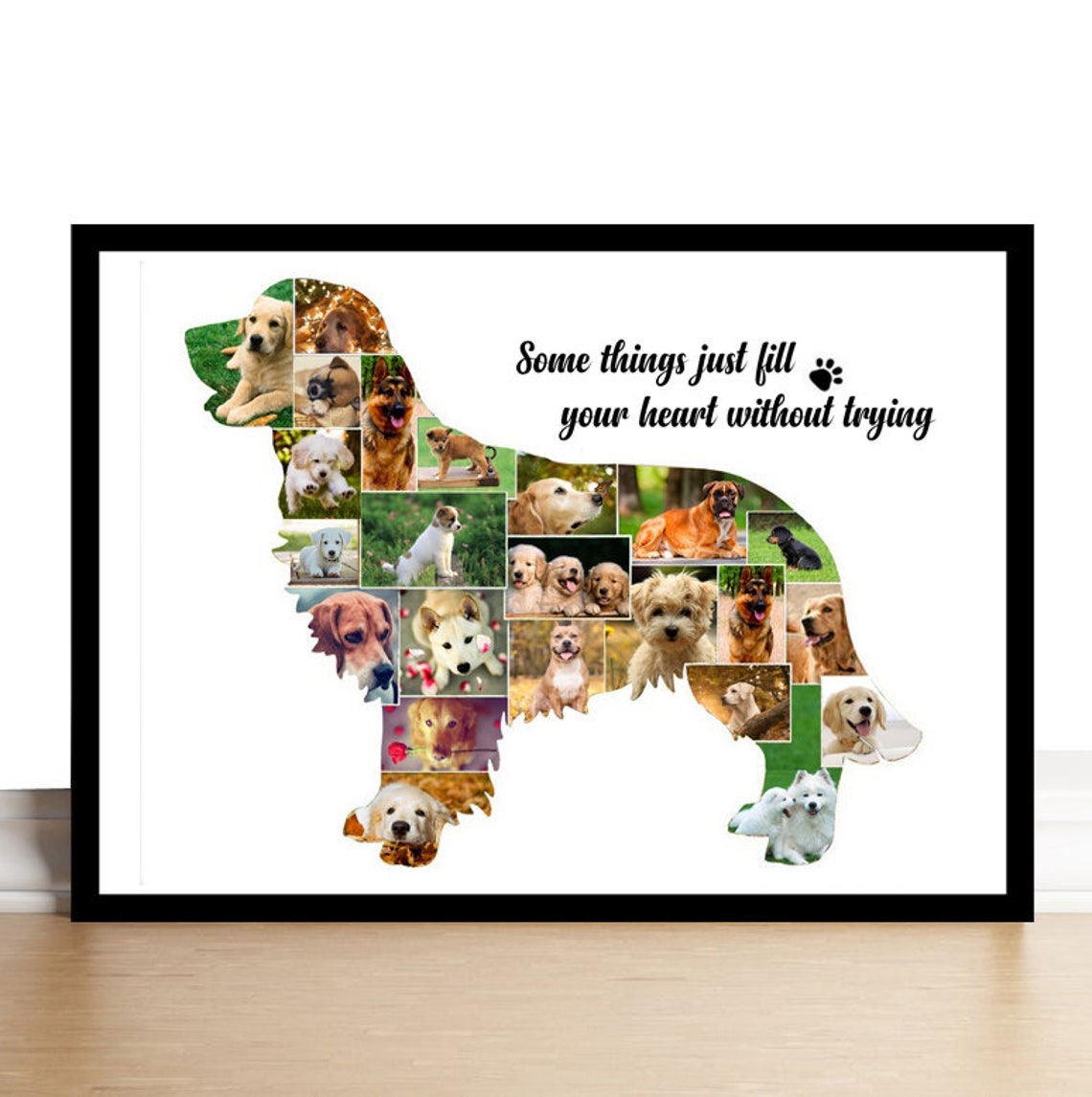 Golden Retriever Gifts Golden Retriever Art Dog Collage Etsy