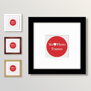 White / Black / Walnut / Oak Wood Effect - 10x10&quot; / 8x8&#39;&#39; / 7x7&quot; / 6x6&#39;&#39; / 5x5&#39;&#39; / 4x4&#39;&#39; / 3x3&quot; - Square Photo Frame
