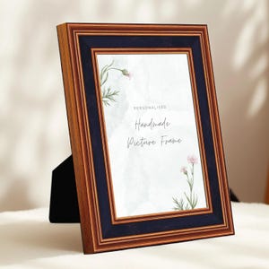 Handmade Rustic Copper Picture Frame | Personalized Wooden Photo Frame | Custom Wall Art Frame | Unique Home Décor Gift