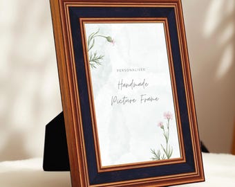 Handmade Rustic Copper Picture Frame | Personalized Wooden Photo Frame | Custom Wall Art Frame | Unique Home Décor Gift