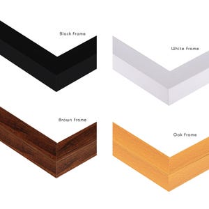 Peut inclure: Quatre options de cadres diff&eacute;rents&nbsp;: noir, blanc, marron et ch&ecirc;ne. Chaque cadre est pr&eacute;sent&eacute; sous la forme d&rsquo;un coin.