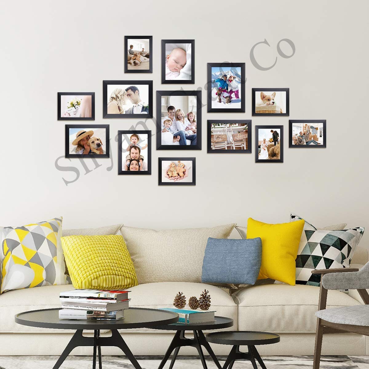 Modern Personalized Photo Frames Collage Set of 13 Individual Etsy