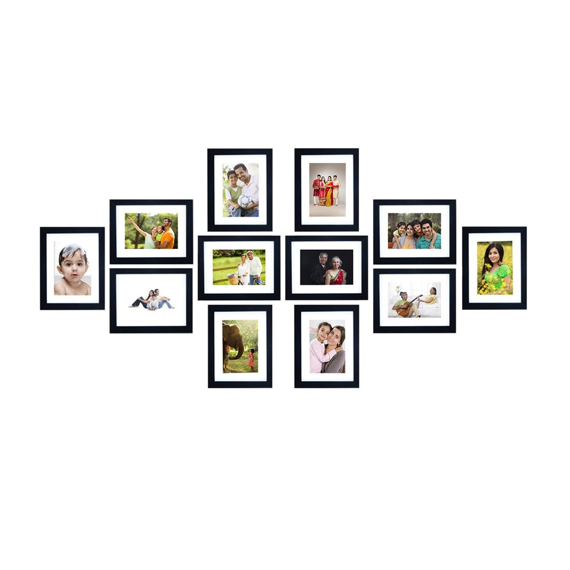12 Pack Gallery Wall Set Synthetic Wooden Picture Frames Etsy