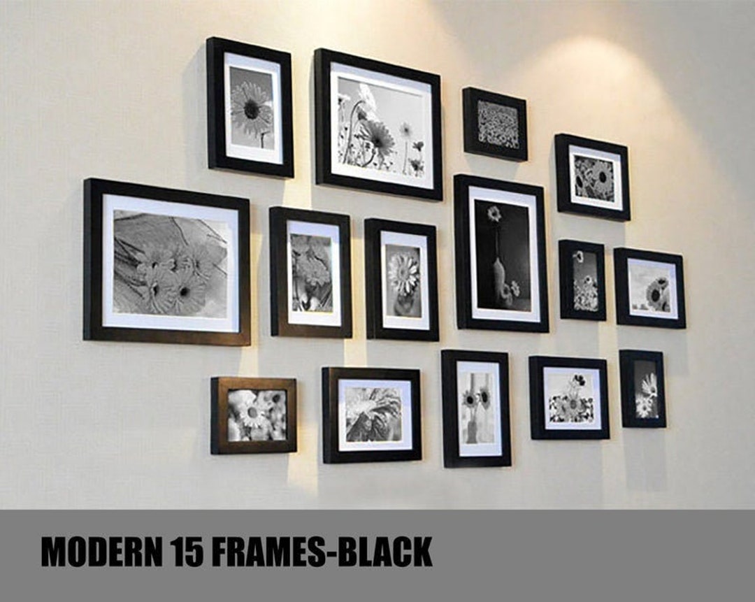 Photo Picture Wall Frame Set Gallery Modern 15 Etsy