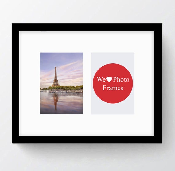 Oxford Black / White / Walnut / Oak Effect - 15x11'' For x2 7x5" / 20x14" For x2 A4 - Multi Aperture Photo Frame with Mount - Ready to Hang