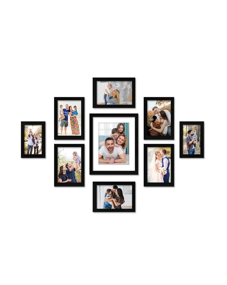 Photo Picture Wall Frame Set Gallery Modern 9 Handmade Etsy