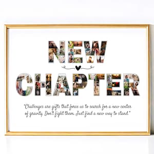 Cadeau personnalisé nouveau chapitre, cadeau d'adieu personnalisé, cadeau de départ d'un collègue, cadeau de déménagement, poster d'adieu chapitre suivant