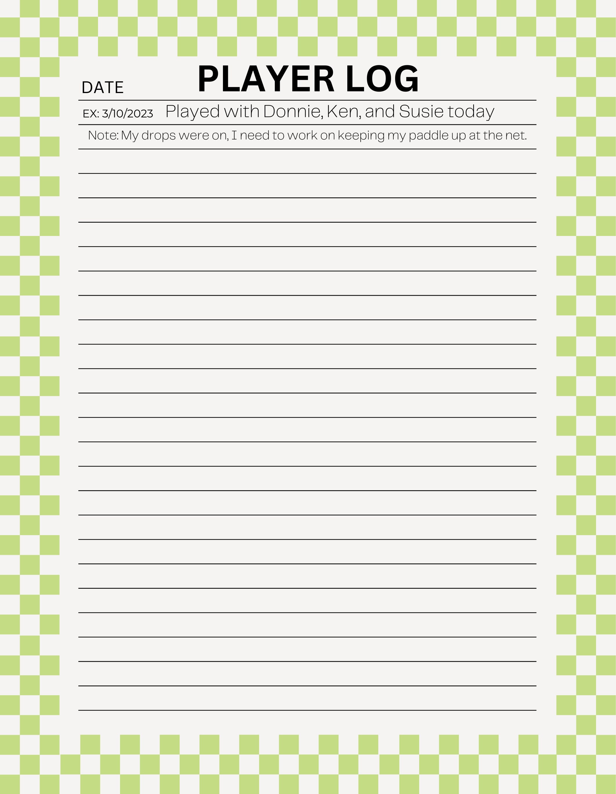 Journals by Patty G Pickleball Journal Pickleball Log Etsy