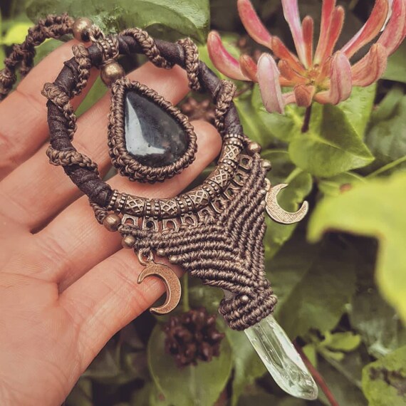 Etsy macrame necklace deals