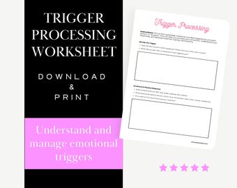 Scheda di elaborazione dei trigger - Scarica e stampa - Stampabile per terapisti, genitori, studenti, insegnanti