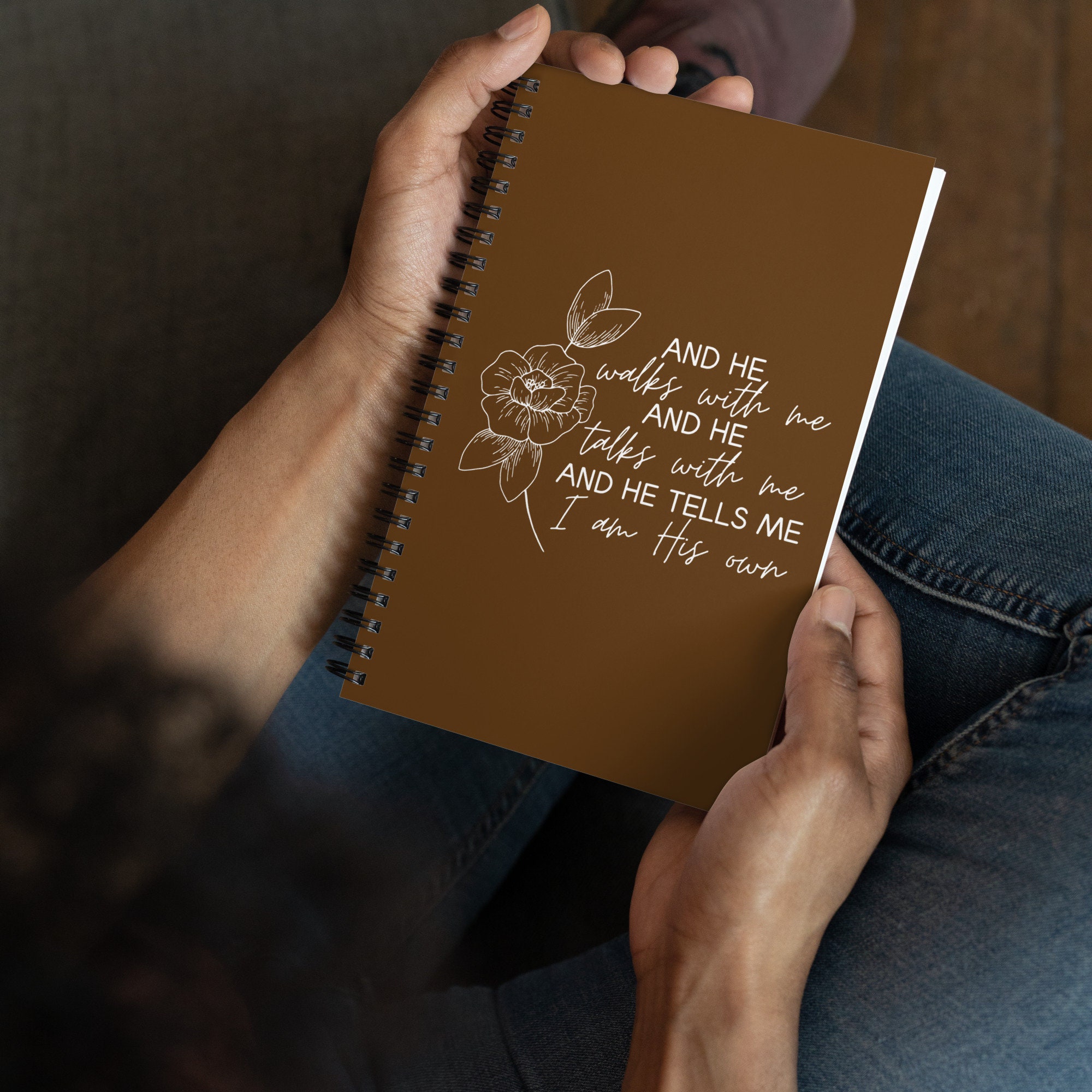 Christian Prayer Journal Spiral Notebook With in the Garden Hymn for ...