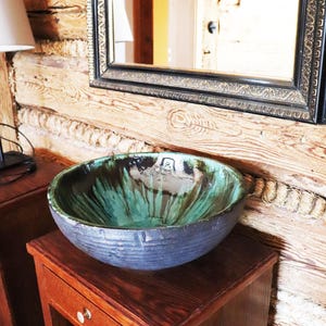 PREMIUM!! Luxurious Forest Washbasin - A Unique Heritage Piece of Art for your Bathroom, Handcrafted Vessel Sink, Handmade sink, Vessel sink