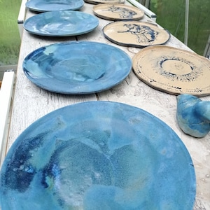 Handmade ceramic plates, flat plate, dinner plate, appetizer plates, sushi plate, Housewarming Plates, Housewarming Gift, birthday gift